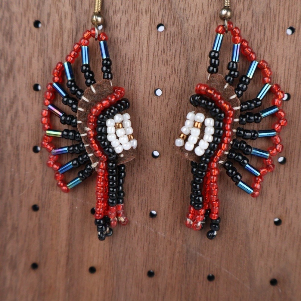 5 Pairs Beaded Native Colorful Boho Earrings Drop Handmade Tassel - Picture 3 of 6